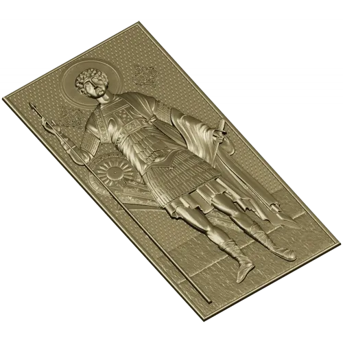 Saint George the Victorious - STL 3D model relief panel for CNC