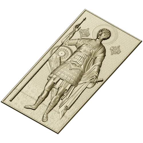 Saint George the Victorious - STL 3D model relief panel for CNC