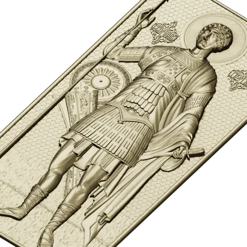 Saint George the Victorious - STL 3D model relief panel for CNC