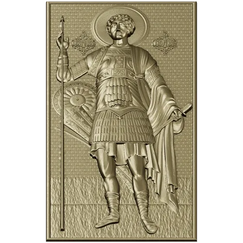 Saint George the Victorious - STL 3D model relief panel for CNC