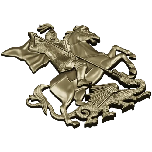 Георгий Победоносец - рельефная 3D модель STL для ЧПУ