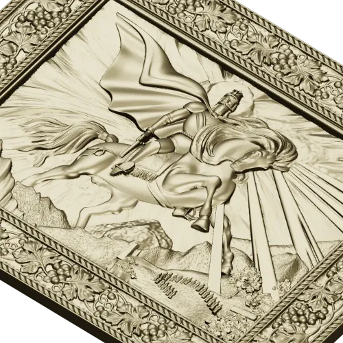 Saint George the Victorious - high-relief STL panel for CNC