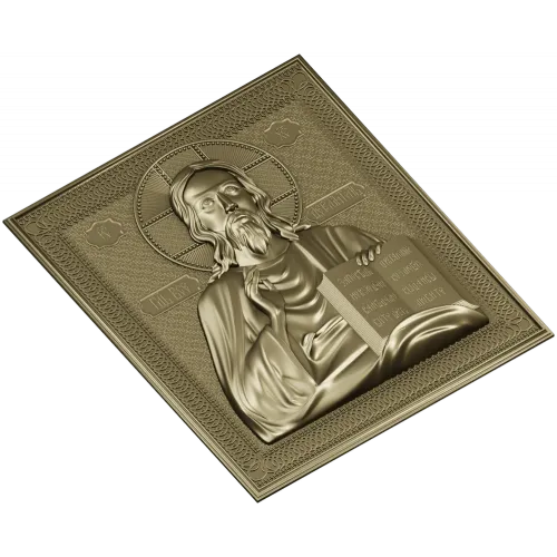 Господь Вседержитель - 3D модель STL для ЧПУ (икона, рельеф для фрезера)