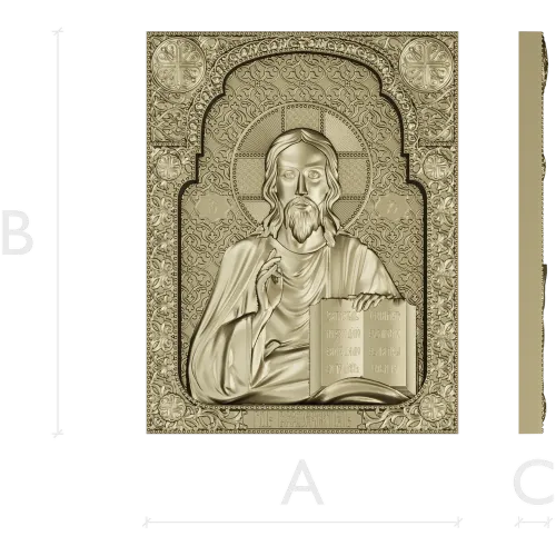 Икона "Господь Вседержитель" - STL для ЧПУ