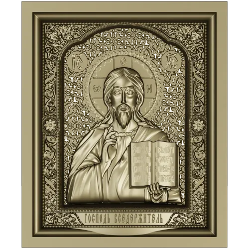Christ Pantocrator - high-relief STL model for CNC
