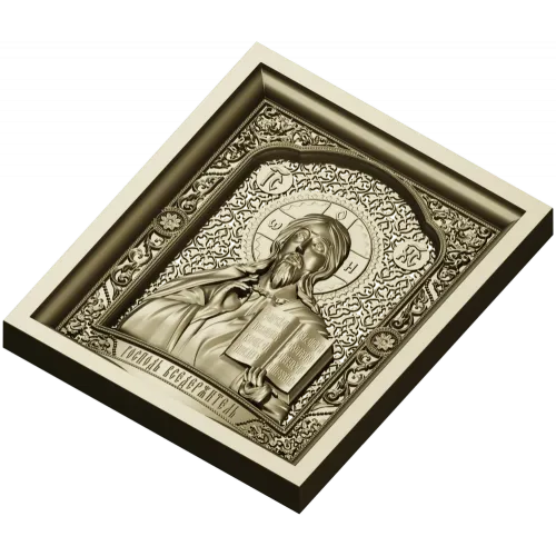 Christ Pantocrator - high-relief STL model for CNC