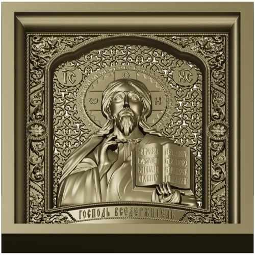 Christ Pantocrator - high-relief STL model for CNC