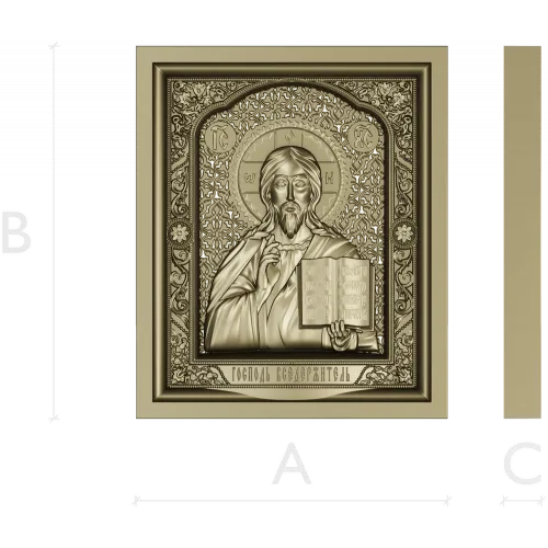 Christ Pantocrator - high-relief STL model for CNC