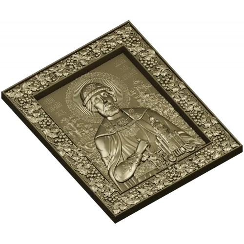 Икона Святой Дмитрий Донской - 3D модель STL для ЧПУ