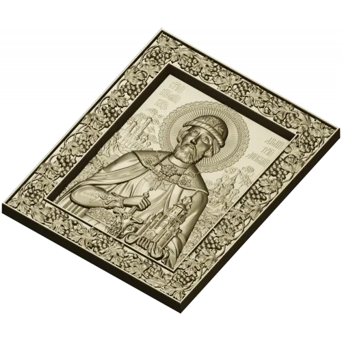 Икона Святой Дмитрий Донской - 3D модель STL для ЧПУ