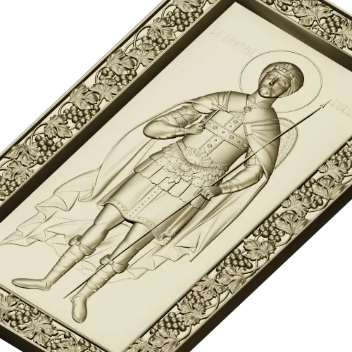 Икона Дмитрий Солунский - 3D модель STL для ЧПУ