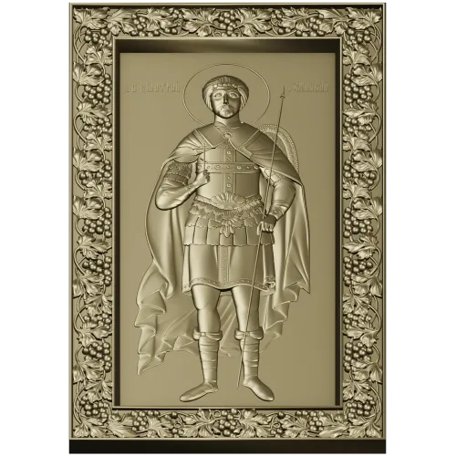 Икона Дмитрий Солунский - 3D модель STL для ЧПУ