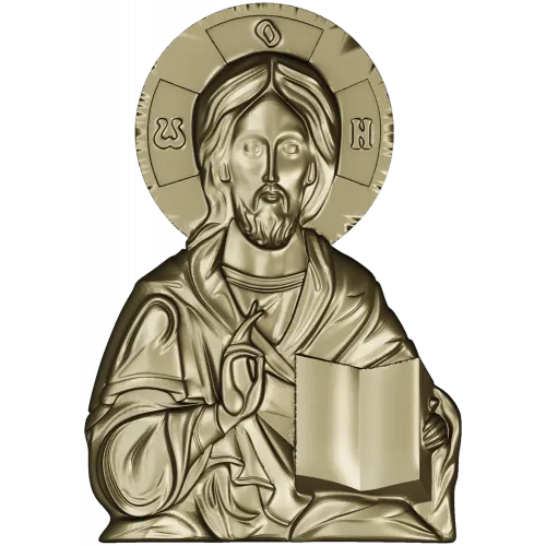 Christ Pantocrator high-relief STL for CNC