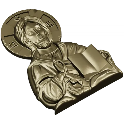 Christ Pantocrator high-relief STL for CNC