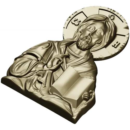 Christ Pantocrator high-relief STL for CNC