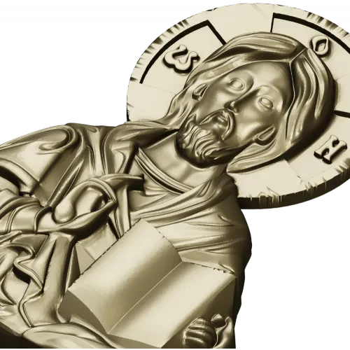 Christ Pantocrator high-relief STL for CNC