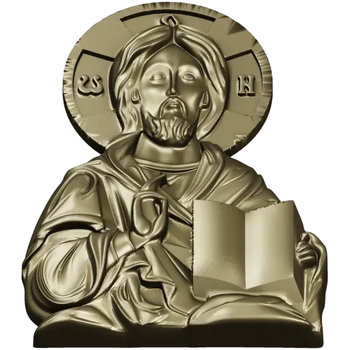 Christ Pantocrator high-relief STL for CNC