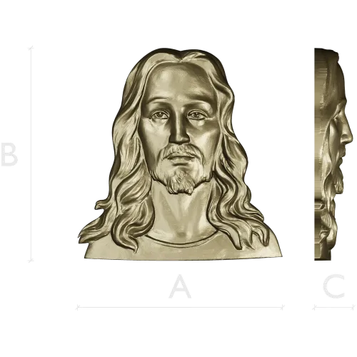Лик Спасителя - 3D STL рельеф для ЧПУ