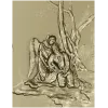 Christ in Gethsemane - high-relief 3D STL model for CNC