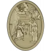 Annunciation Oval Medallion STL for CNC Relief