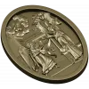 Annunciation Oval Medallion STL for CNC Relief