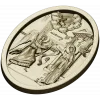 Annunciation Oval Medallion STL for CNC Relief