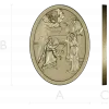 Annunciation Oval Medallion STL for CNC Relief