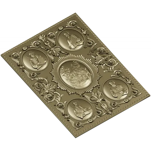 Orthodox Icon Relief Panel STL for CNC