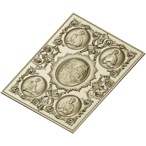 Orthodox Icon Relief Panel STL for CNC