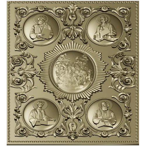 Orthodox Icon Relief Panel STL for CNC