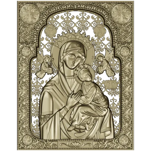 Our Lady of Perpetual Help - STL 3D Icon for CNC