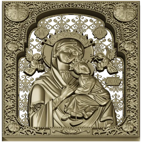 Our Lady of Perpetual Help - STL 3D Icon for CNC