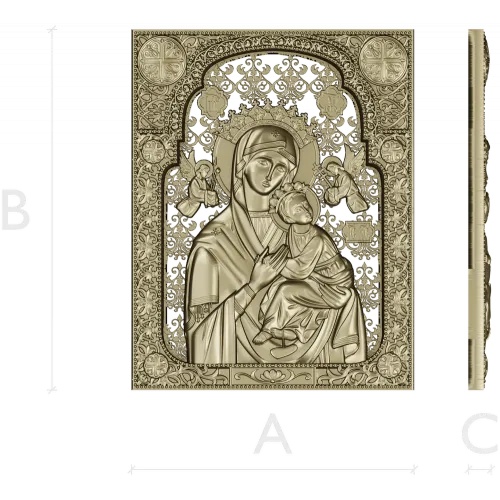 Our Lady of Perpetual Help - STL 3D Icon for CNC