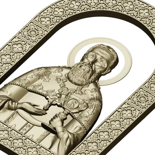 Saint John of Kronstadt - high-relief STL icon for CNC