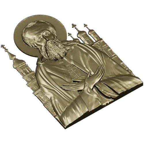 Икона Иосифа Волоцкого - 3D модель (STL) для ЧПУ