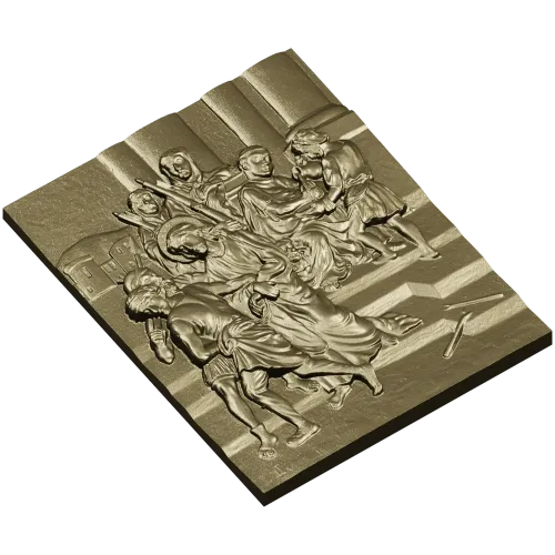 Рельефная 3D модель "Путь на Голгофу" - stl для ЧПУ