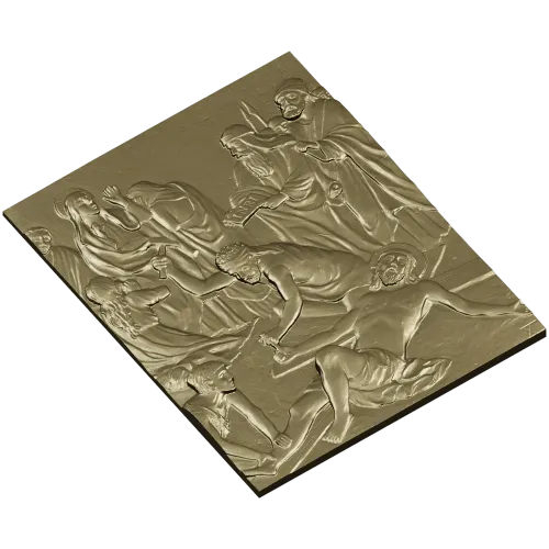 Казнь Иисуса Христа - рельефная 3D модель STL для ЧПУ