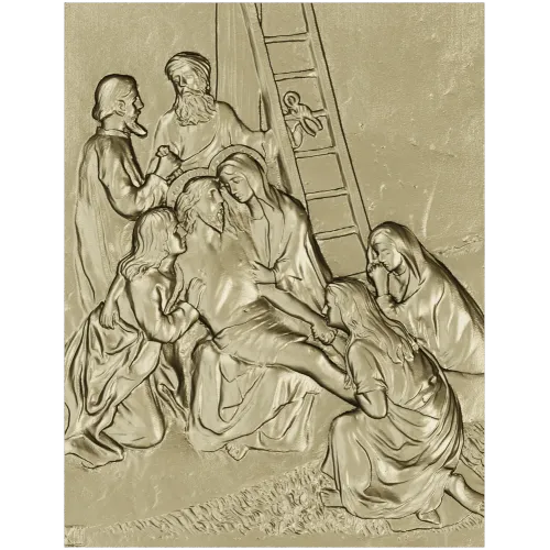 Descent from the Cross - relief panel STL for CNC