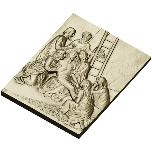 Descent from the Cross - relief panel STL for CNC