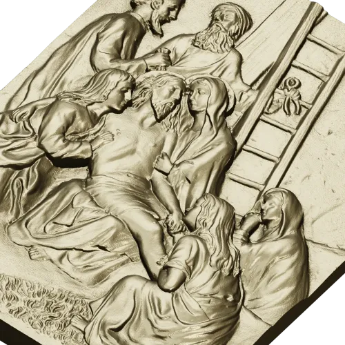 Descent from the Cross - relief panel STL for CNC