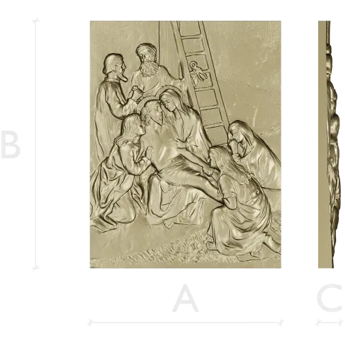 Descent from the Cross - relief panel STL for CNC