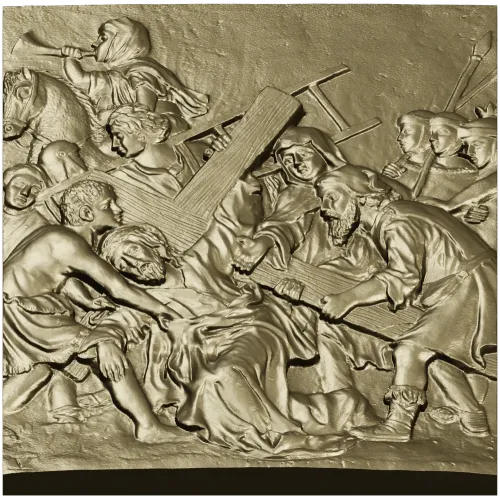 Christ carrying the cross relief - STL 3D model for CNC router
