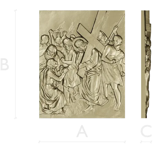 Christ Carrying the Cross - STL Relief for CNC Router