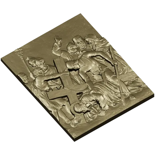 Путь на Голгофу - рельефная 3D модель в формате STL для ЧПУ