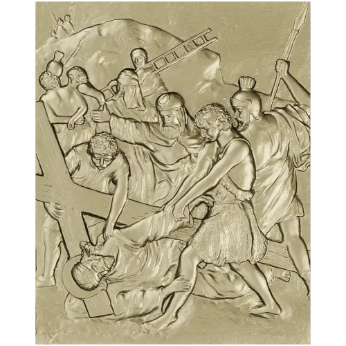 High-relief Crucifixion Panel - 3D STL model for CNC carving