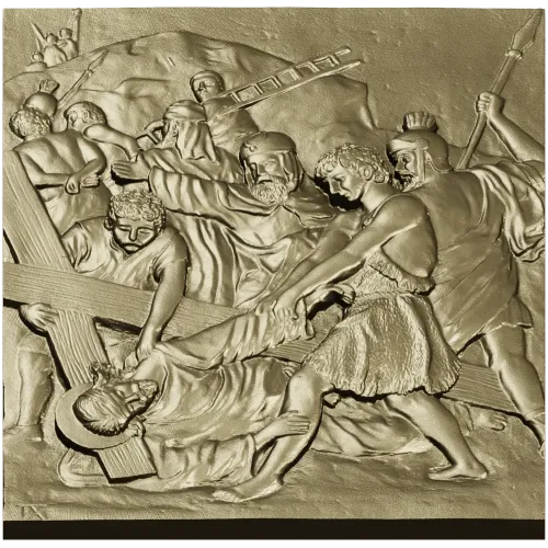High-relief Crucifixion Panel - 3D STL model for CNC carving