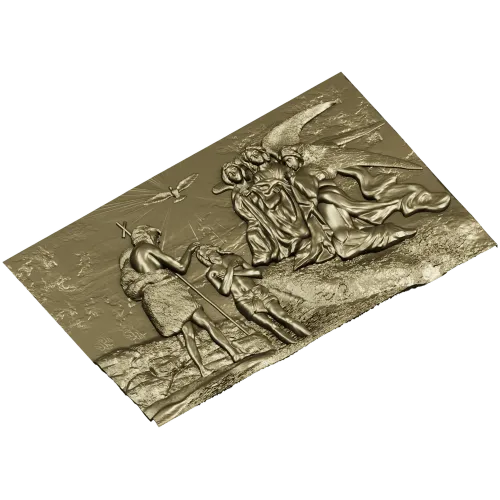 Baptism of the Lord - High-Relief CNC Panel (STL)