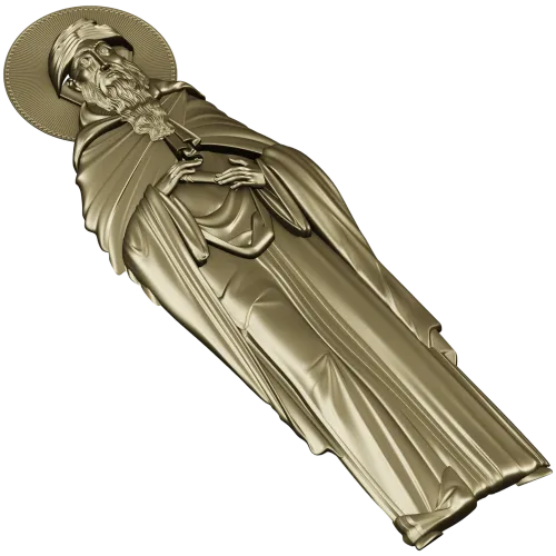 Saint Macarius of Alexandria - CNC-ready STL relief