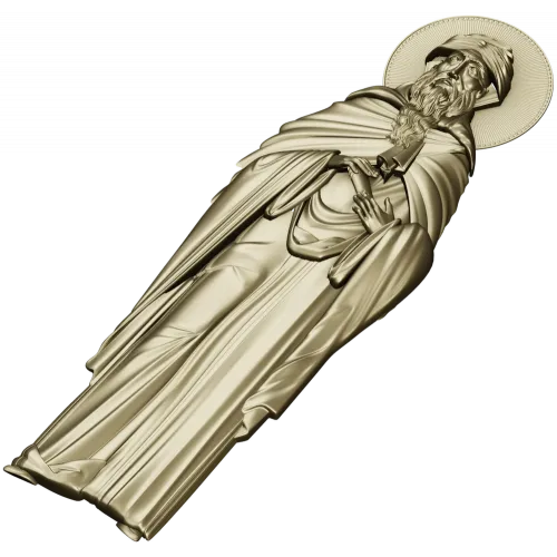 Saint Macarius of Alexandria - CNC-ready STL relief