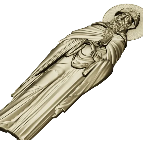 Saint Macarius of Alexandria - CNC-ready STL relief